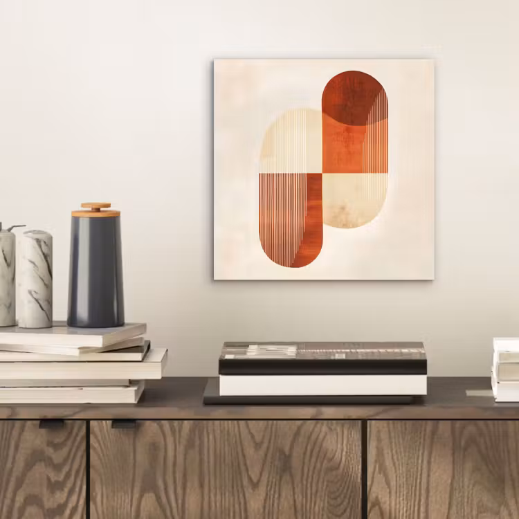 Aluminium schilderij - Bogen - Beige - Vormen — 2