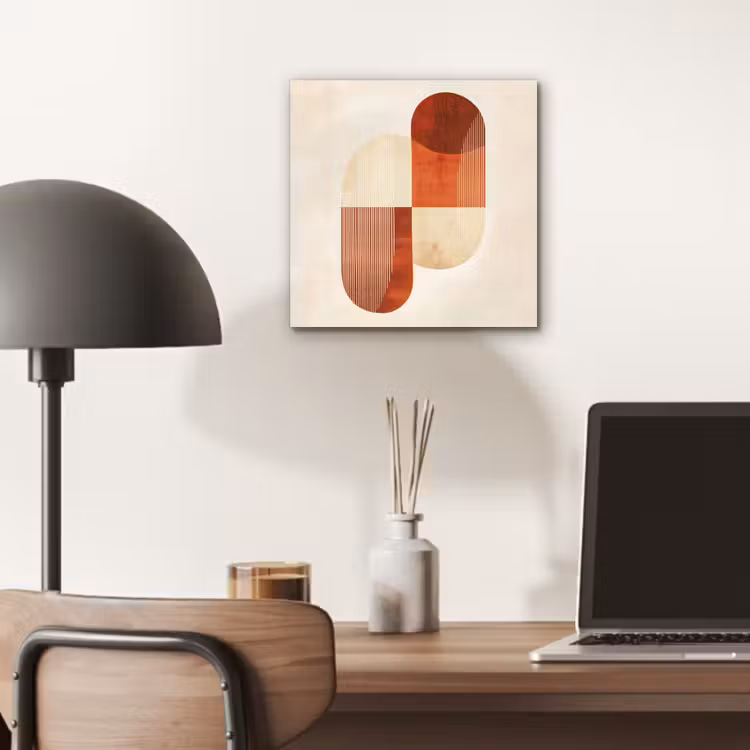 Aluminium schilderij - Bogen - Beige - Vormen — 6