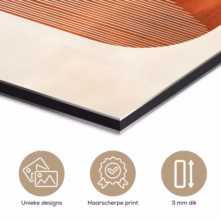 Aluminium schilderij - Bogen - Beige - Vormen — 7