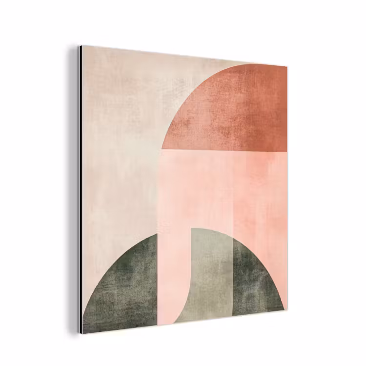 Aluminium schilderij - Cirkel - Abstract - Roze — 1