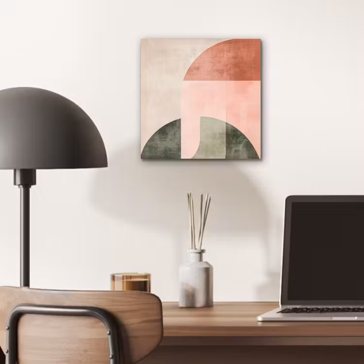 Aluminium schilderij - Cirkel - Abstract - Roze — 6