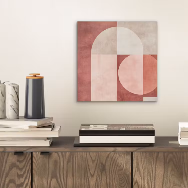 Aluminium schilderij - Figuren - Abstract - Roze — 2