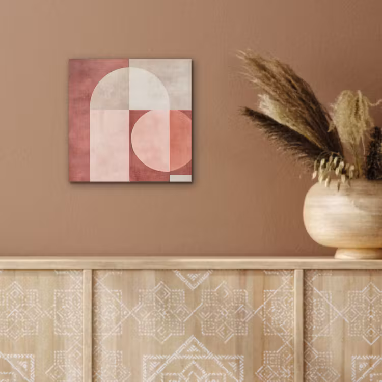 Aluminium schilderij - Figuren - Abstract - Roze — 5