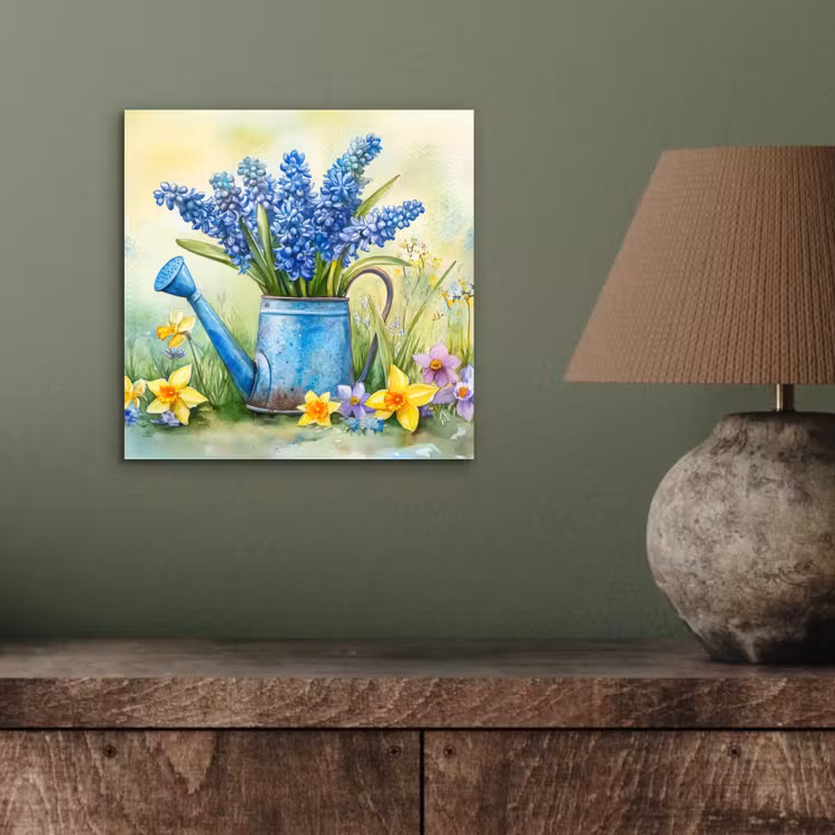 Aluminium schilderij - Gieter - Lavendel - Bloesems — 3