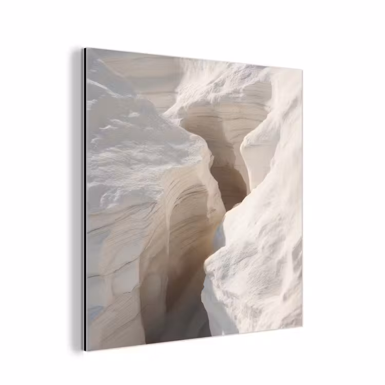 Aluminium schilderij - Kloof - Wit - Sneeuw — 1