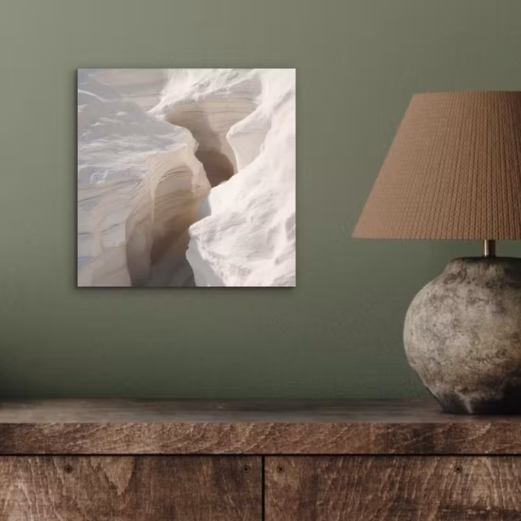 Aluminium schilderij - Kloof - Wit - Sneeuw — 3
