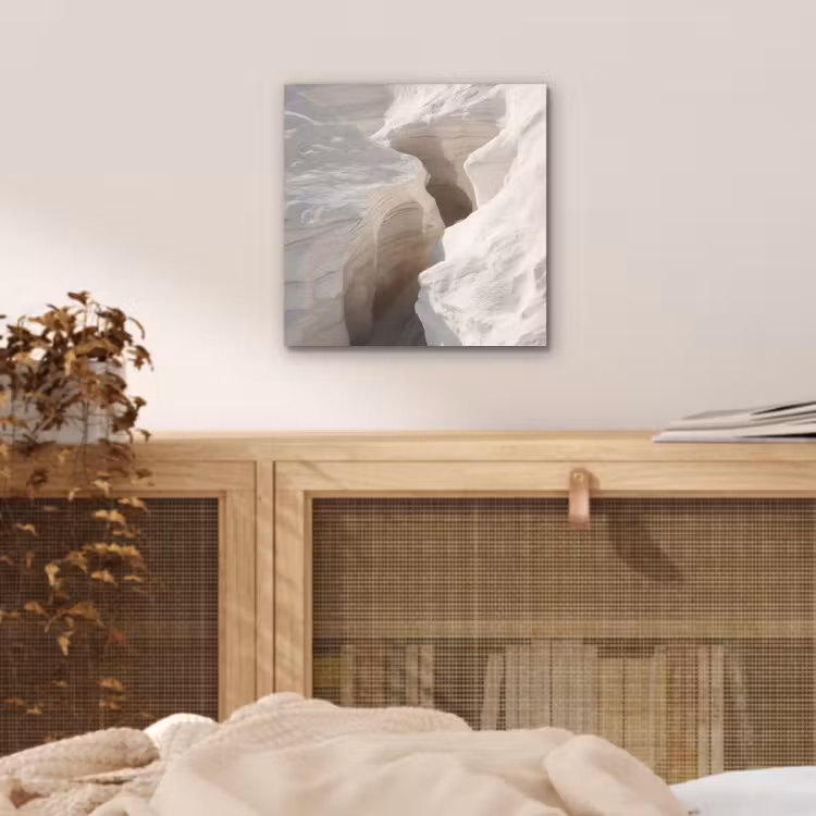 Aluminium schilderij - Kloof - Wit - Sneeuw — 4