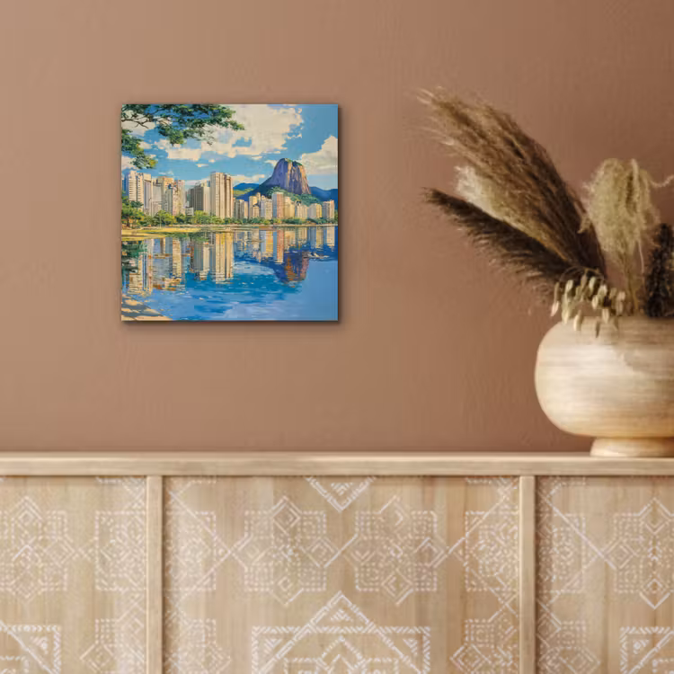 Aluminium schilderij - Berg - Skyline - Strand - Water — 5