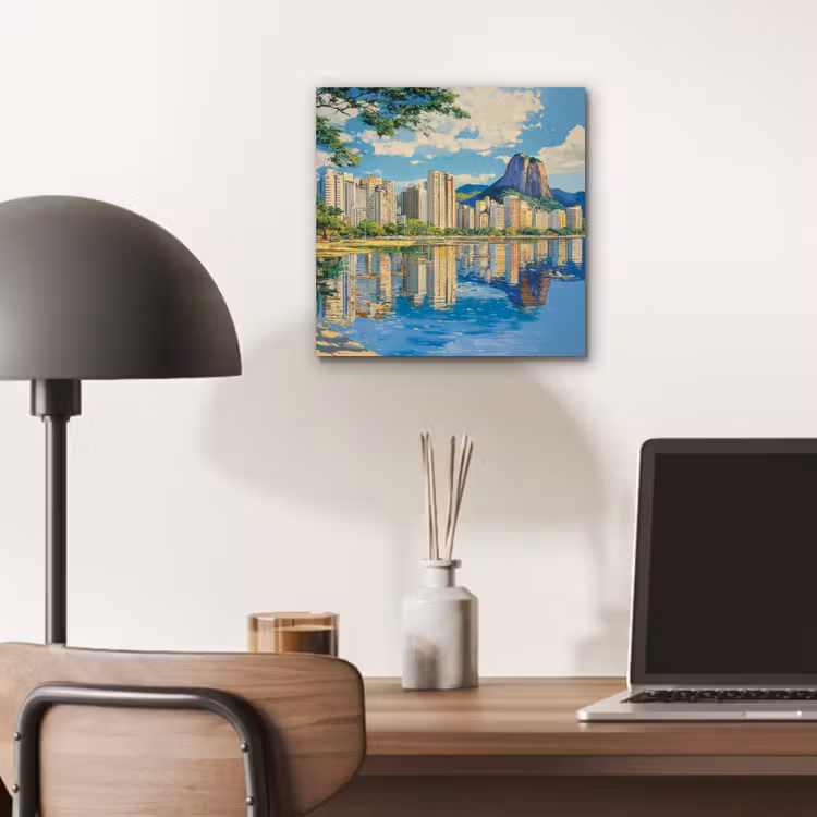 Aluminium schilderij - Berg - Skyline - Strand - Water — 6