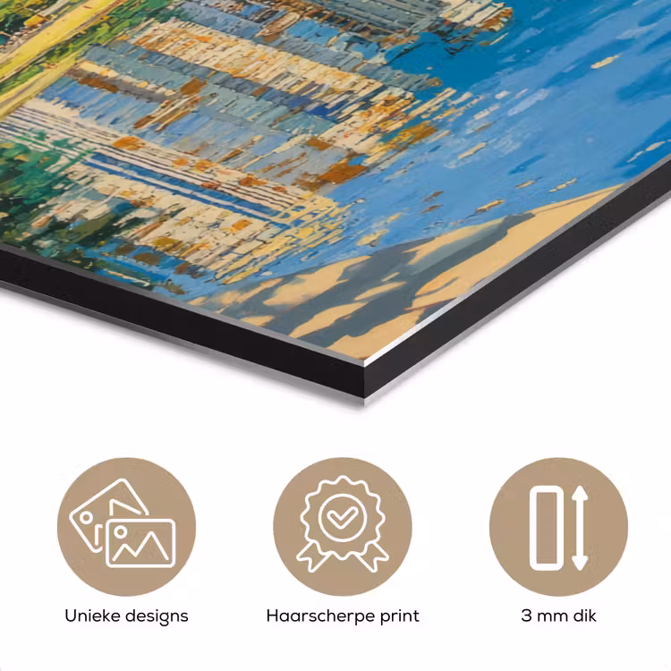 Aluminium schilderij - Berg - Skyline - Strand - Water — 7