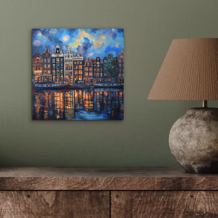 Aluminium schilderij - Grachten Amsterdam - Huizen - Stad - Kleurrijk — 3