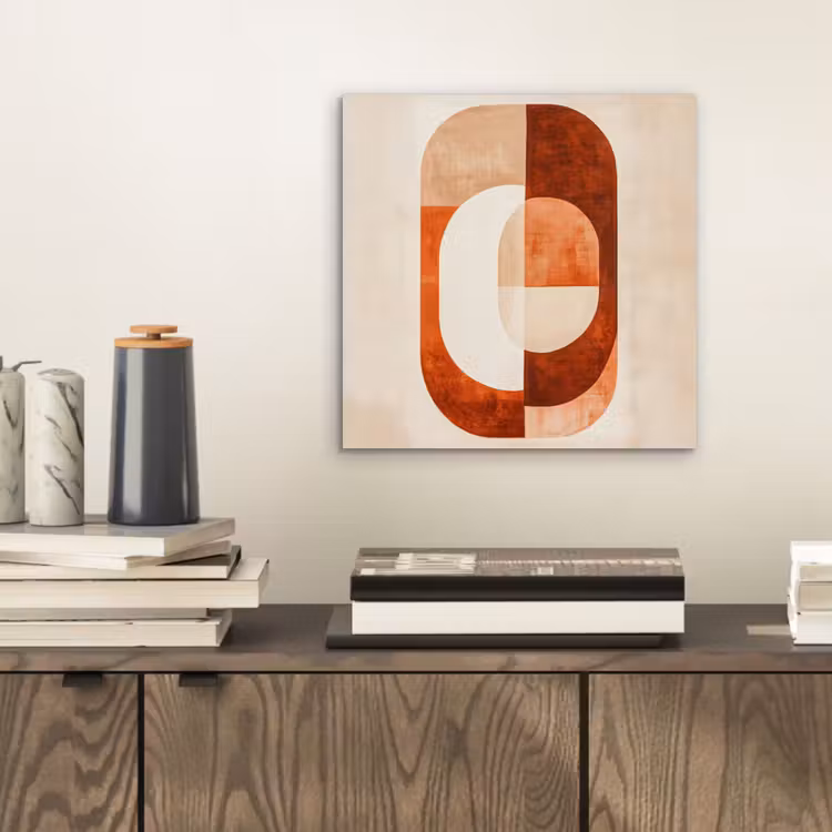 Aluminium schilderij - Illustratie - Abstract - Vormen - Rood — 2