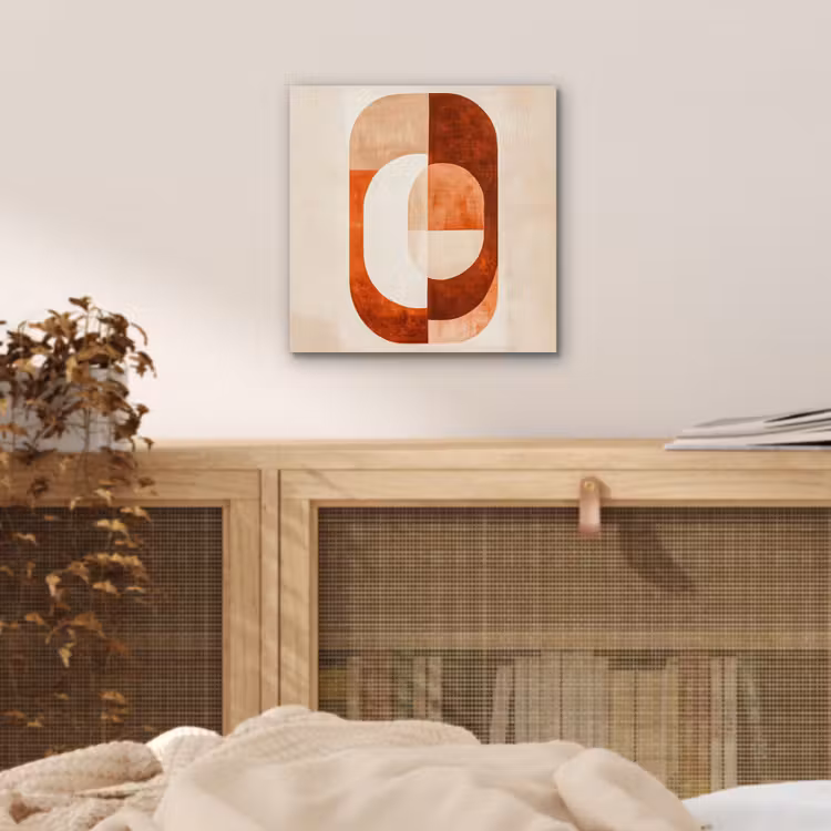 Aluminium schilderij - Illustratie - Abstract - Vormen - Rood — 4