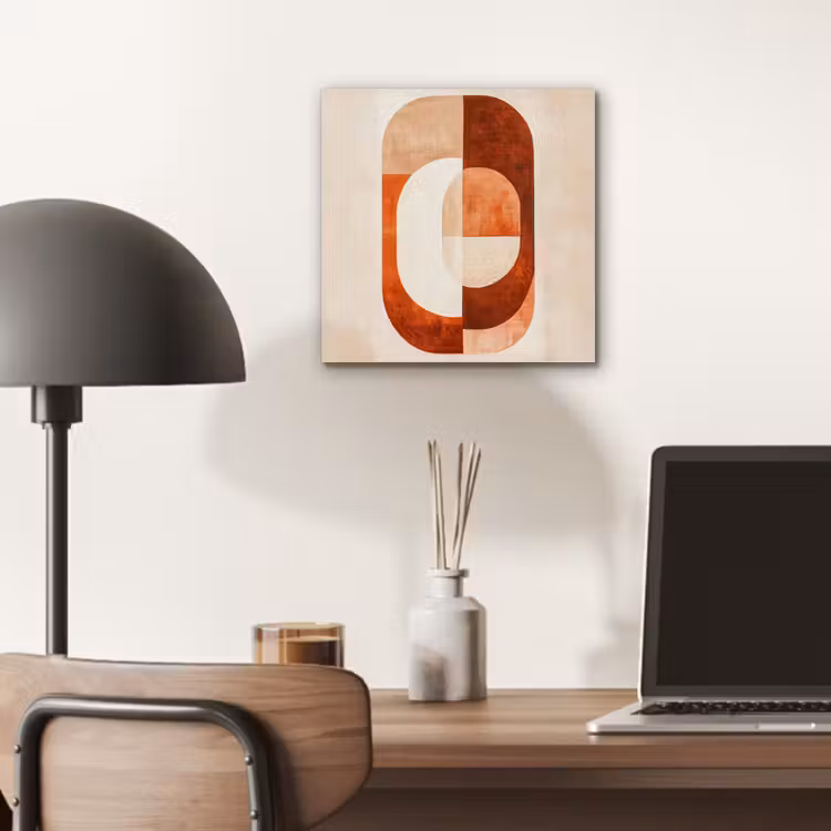 Aluminium schilderij - Illustratie - Abstract - Vormen - Rood — 6
