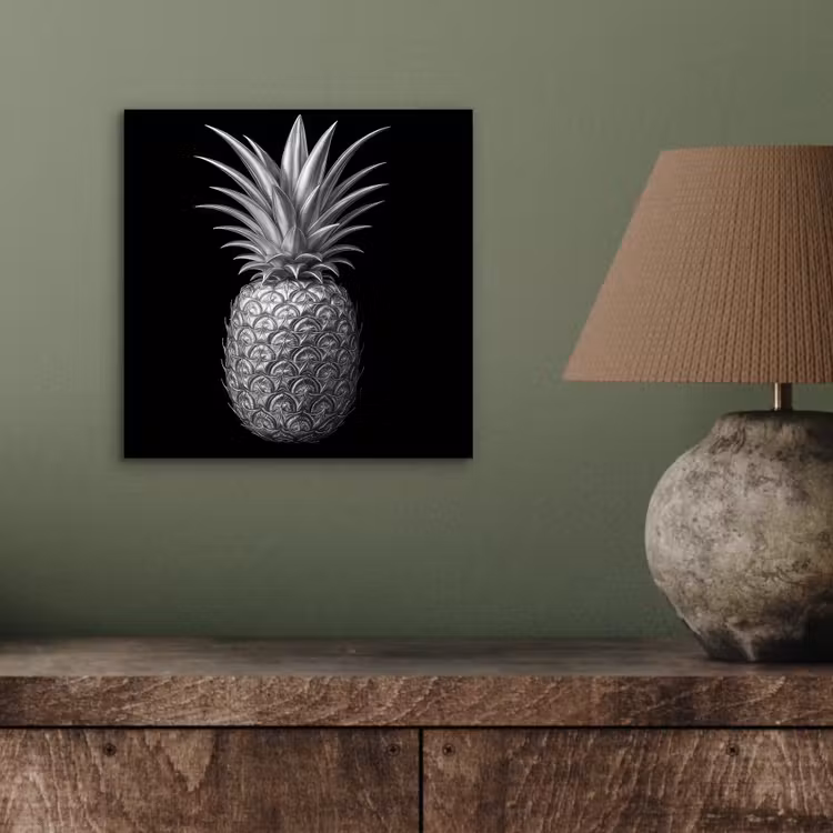 Aluminium schilderij - Ananas - Gedetailleerd - Bladeren — 3
