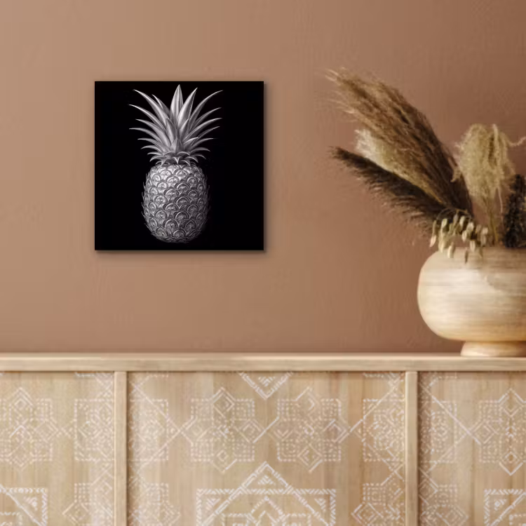 Aluminium schilderij - Ananas - Gedetailleerd - Bladeren — 5
