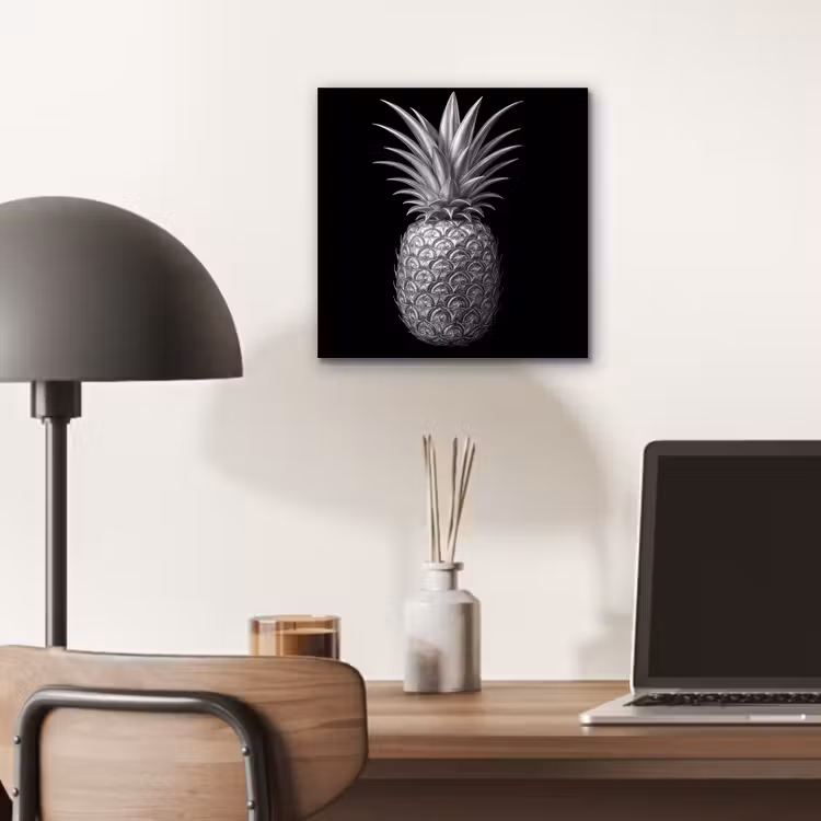 Aluminium schilderij - Ananas - Gedetailleerd - Bladeren — 6