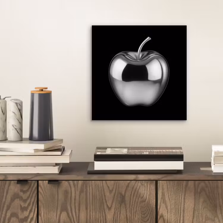Aluminium schilderij - Appel - Metallic - Symmetrisch — 2