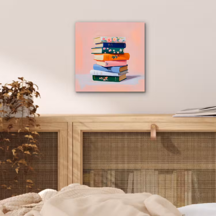 Aluminium schilderij - Boeken - Stapel - Kleurrijk — 4