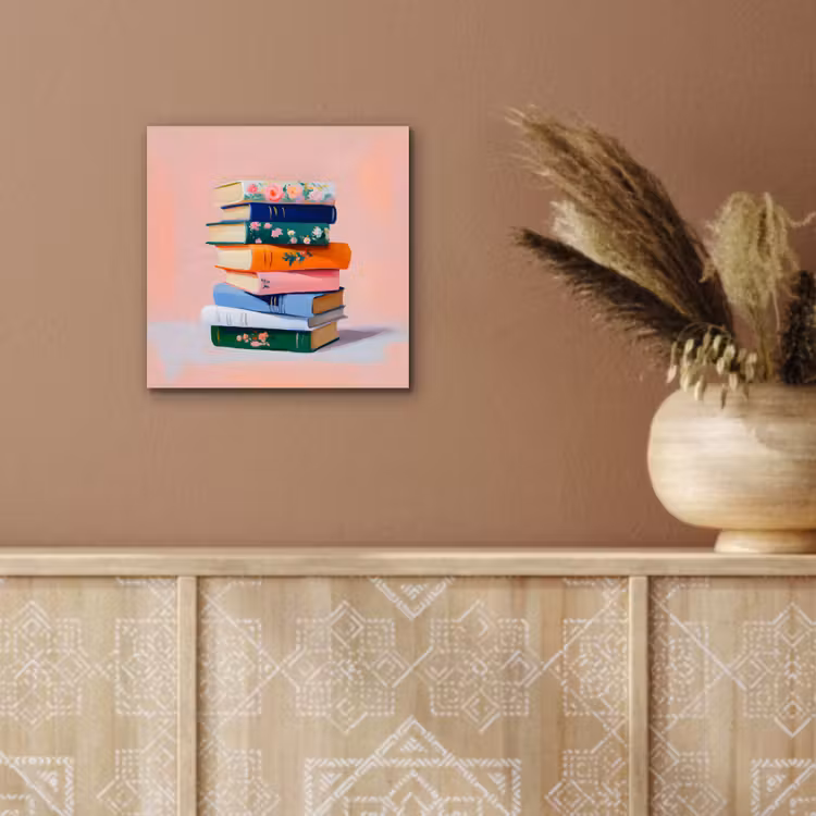 Aluminium schilderij - Boeken - Stapel - Kleurrijk — 5