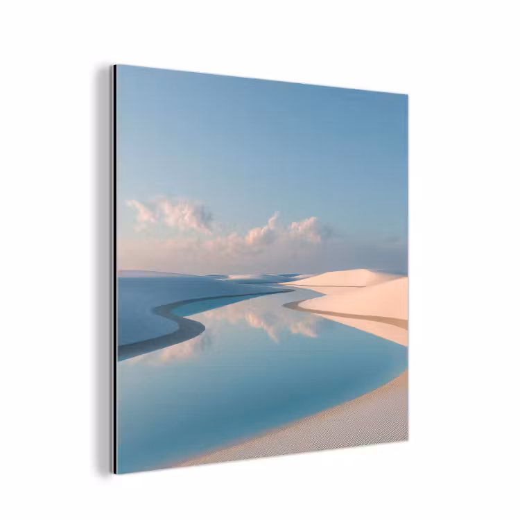 Aluminium schilderij - Duinen - Waterplas - Oneindige rust — 1