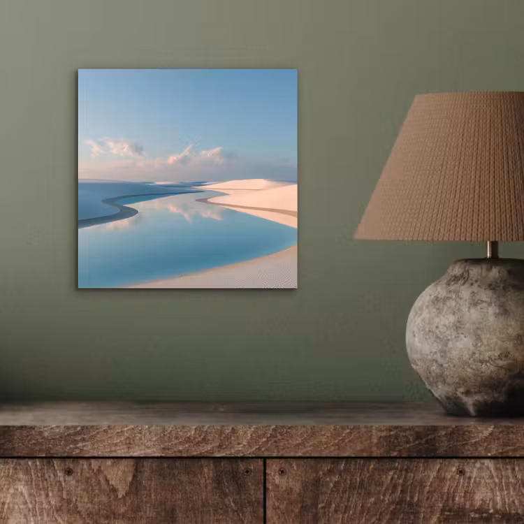 Aluminium schilderij - Duinen - Waterplas - Oneindige rust — 3