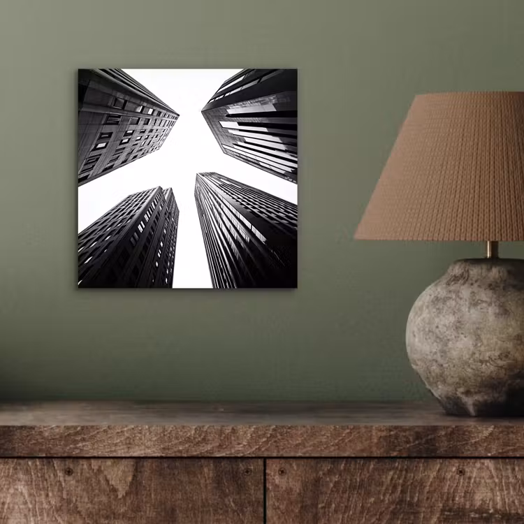 Aluminium schilderij - Gebouwen - Lucht - Zwart — 3