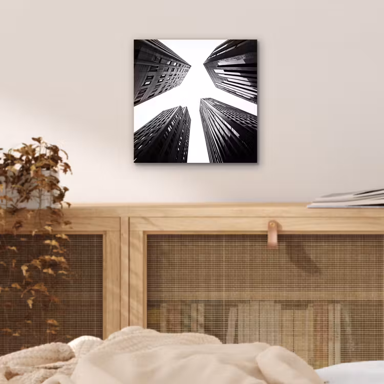 Aluminium schilderij - Gebouwen - Lucht - Zwart — 4