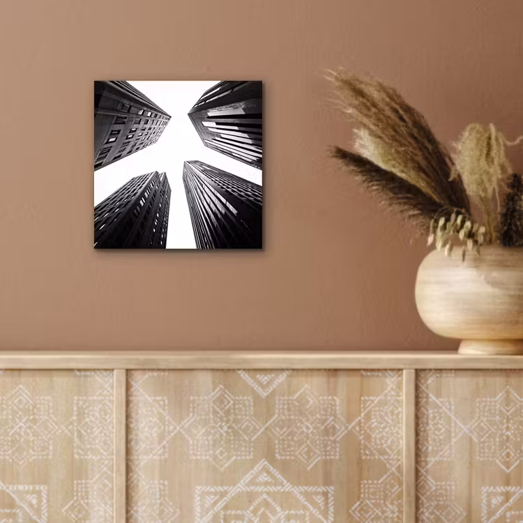 Aluminium schilderij - Gebouwen - Lucht - Zwart — 5