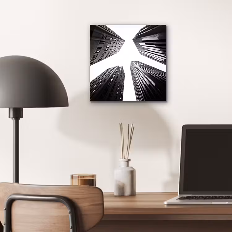 Aluminium schilderij - Gebouwen - Lucht - Zwart — 6