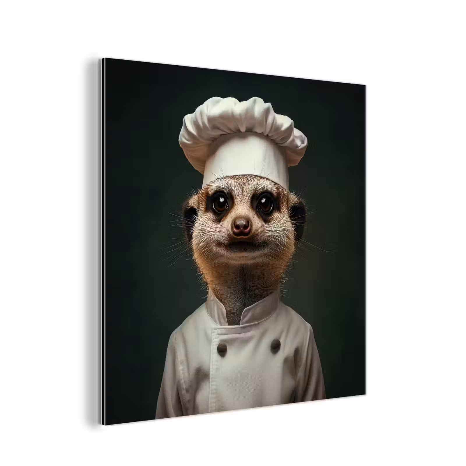 Aluminium schilderij - Dier - Kok - Stokstaartje — 1