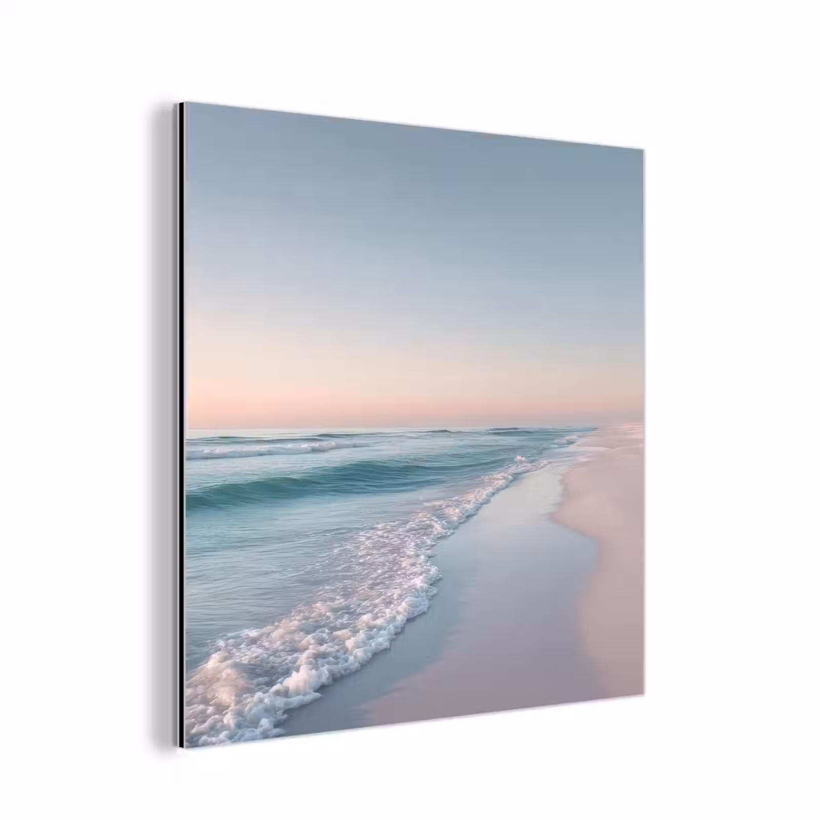 Aluminium schilderij - Kustlijn - Pastel - water — 1