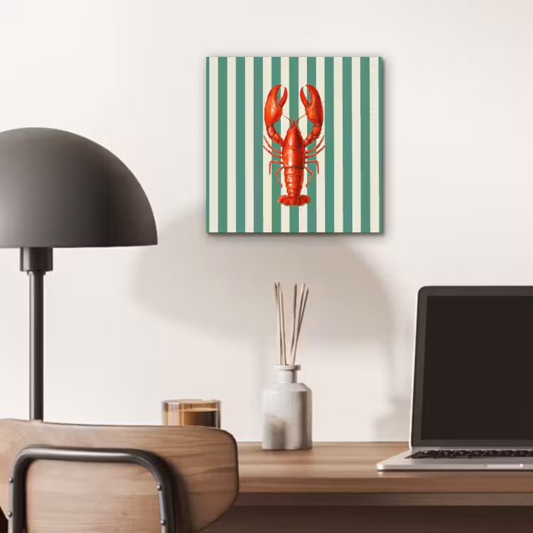 Aluminium schilderij - Kreeft - Strepen - Realistisch - Zomers — 6