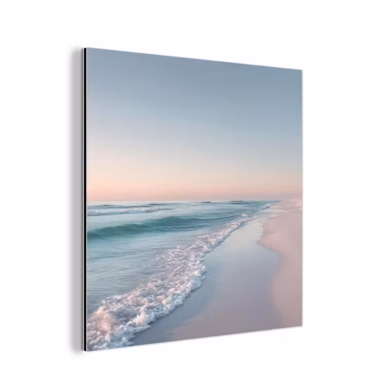 Aluminium schilderij - Kustlijn - Pastel - water — 1