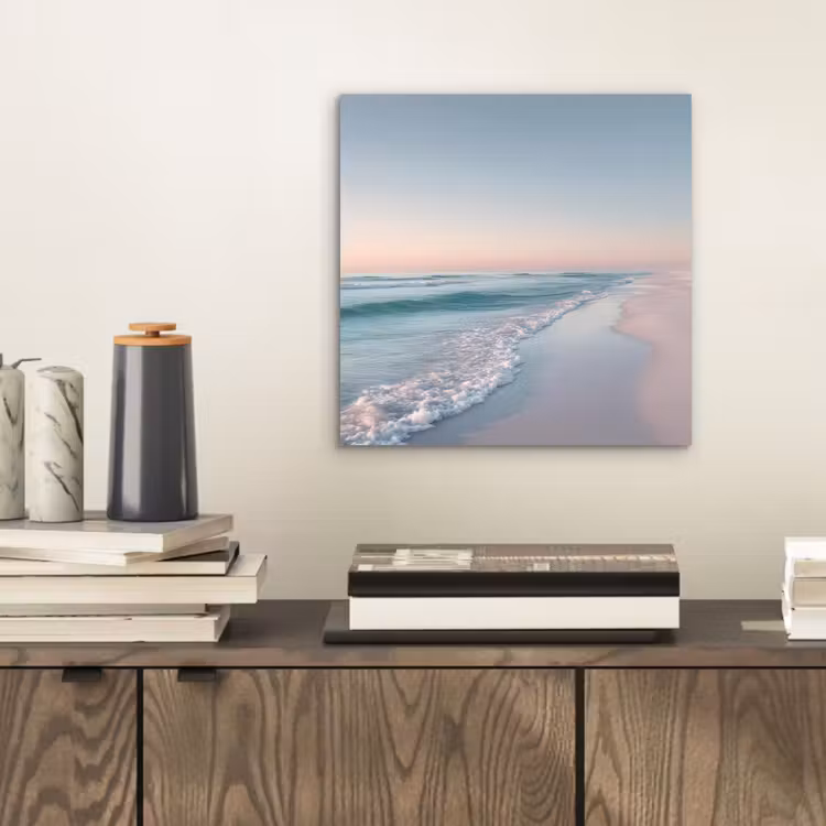 Aluminium schilderij - Kustlijn - Pastel - water — 2