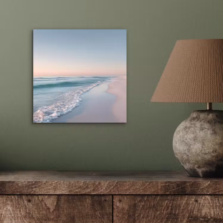 Aluminium schilderij - Kustlijn - Pastel - water — 3