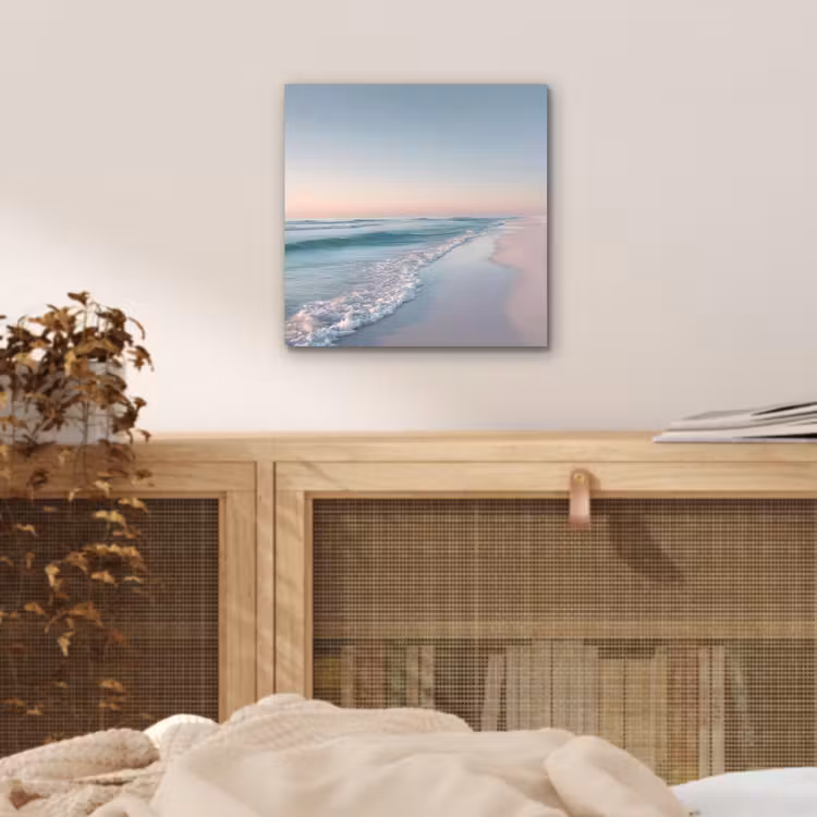 Aluminium schilderij - Kustlijn - Pastel - water — 4