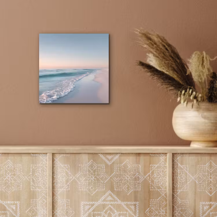 Aluminium schilderij - Kustlijn - Pastel - water — 5