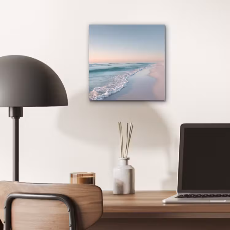 Aluminium schilderij - Kustlijn - Pastel - water — 6