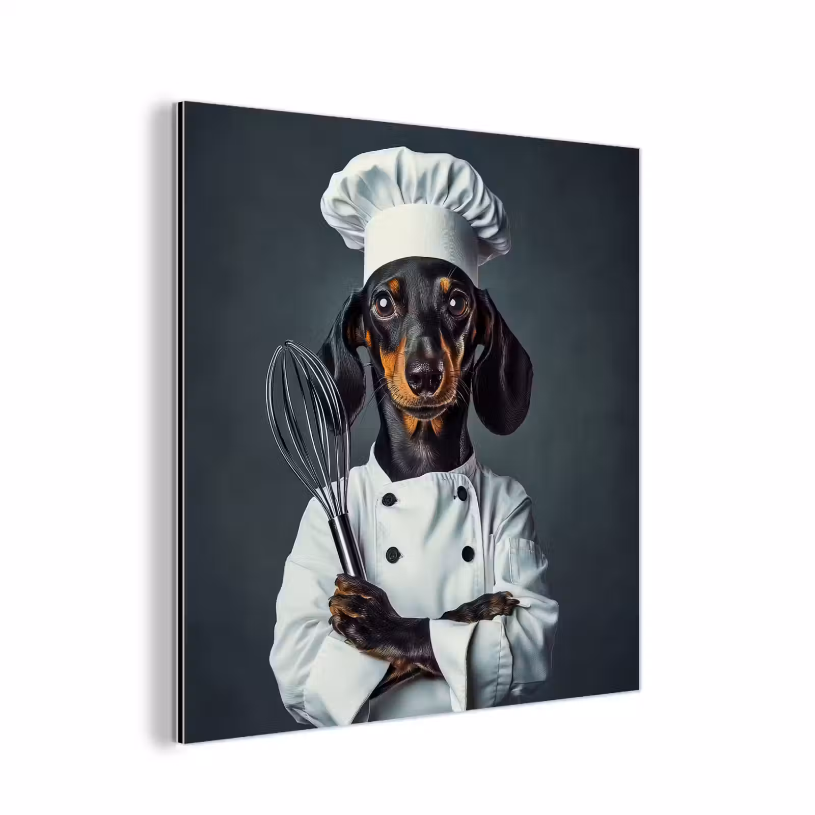 Aluminium schilderij - Hond - Garde - Kok — 1
