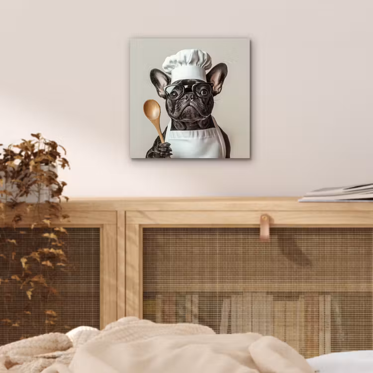 Aluminium schilderij - Bril - Hond - Kok — 4