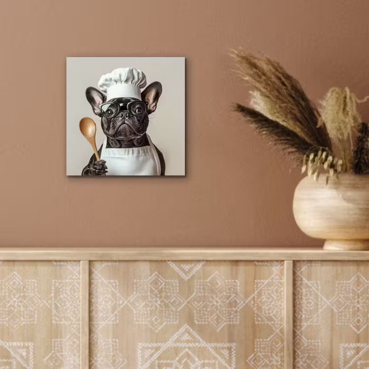 Aluminium schilderij - Bril - Hond - Kok — 5
