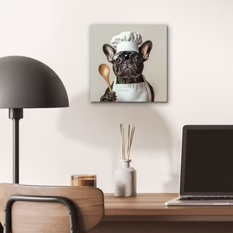 Aluminium schilderij - Bril - Hond - Kok — 6
