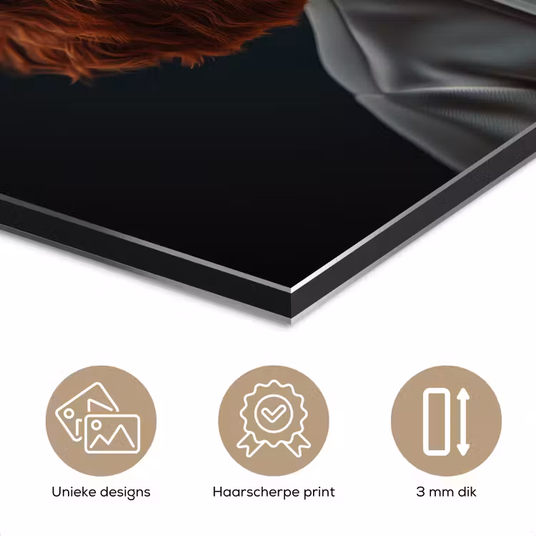 Aluminium schilderij - Bruin - Kok - Hondje — 7