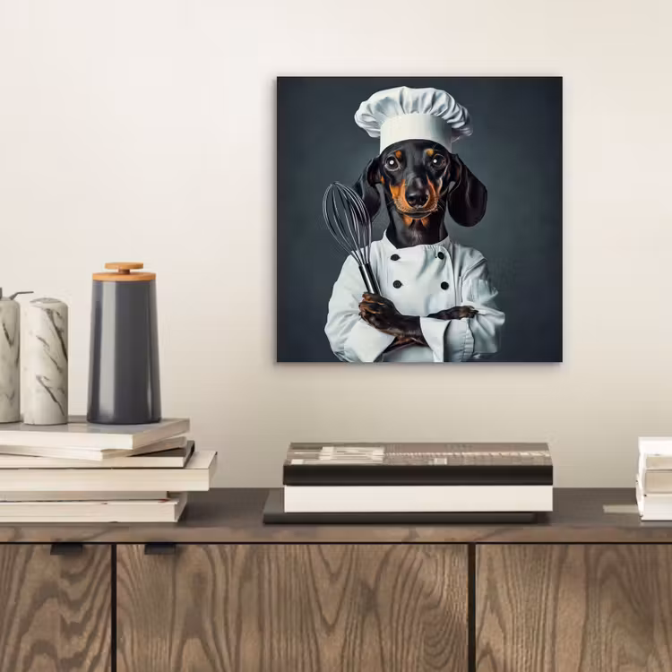 Aluminium schilderij - Hond - Garde - Kok — 2