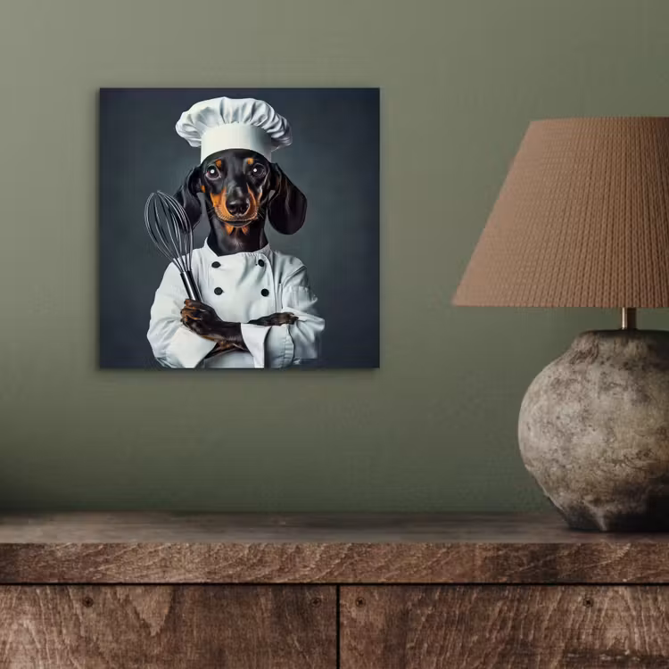 Aluminium schilderij - Hond - Garde - Kok — 3