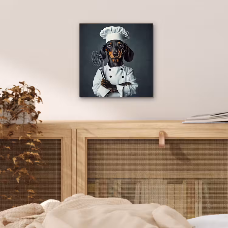 Aluminium schilderij - Hond - Garde - Kok — 4
