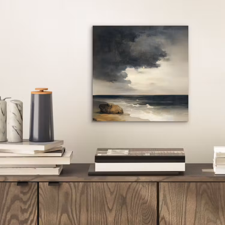 Aluminium schilderij - Kust - Golven - Rots - Storm — 2
