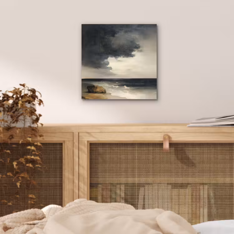 Aluminium schilderij - Kust - Golven - Rots - Storm — 4