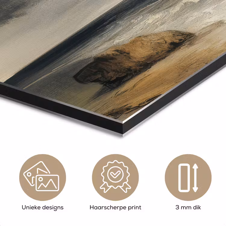 Aluminium schilderij - Kust - Golven - Rots - Storm — 7